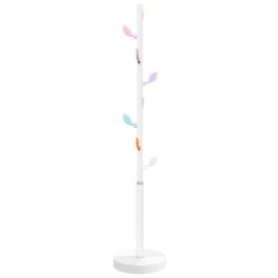 Porte-manteau blanc 172 cm fer enduit de poudre 