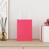 Sacs en papier 250 pcs avec poignées rose 15x8x21 cm 