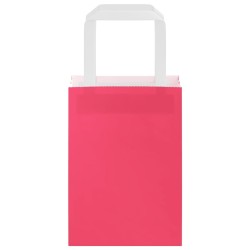 Sacs en papier 250 pcs avec poignées rose 15x8x21 cm 