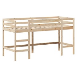 Lit superposé avec échelle et toit sans matelas 90x190 cm 