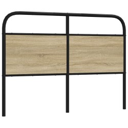 Tête de lit chêne sonoma 120 cm acier et bois d'ingénierie 