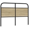 Tête de lit chêne sonoma 120 cm acier et bois d'ingénierie 