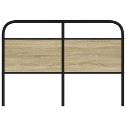 Tête de lit chêne sonoma 120 cm acier et bois d'ingénierie 