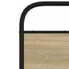 Tête de lit chêne sonoma 120 cm acier et bois d'ingénierie 