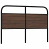 Tête de lit chêne marron 120 cm acier et bois d'ingénierie 
