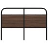 Tête de lit chêne marron 120 cm acier et bois d'ingénierie 
