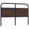 Tête de lit chêne marron 120 cm acier et bois d'ingénierie 