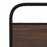 Tête de lit chêne marron 120 cm acier et bois d'ingénierie 