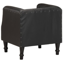 Fauteuil Noir Cuir véritable 