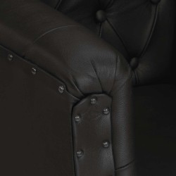 Fauteuil Noir Cuir véritable 
