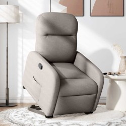 Fauteuil inclinable taupe tissu 
