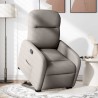 Fauteuil inclinable taupe tissu 