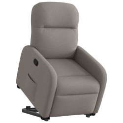 Fauteuil inclinable taupe tissu 