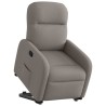 Fauteuil inclinable taupe tissu 