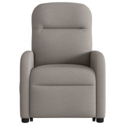 Fauteuil inclinable taupe tissu 