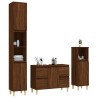Ensemble de meubles de salle de bain 3 pcs Chêne marron 