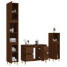 Ensemble de meubles de salle de bain 3 pcs Chêne marron 