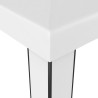 Tonnelle avec double toit et lumières LED 3x3 m Blanc 