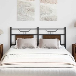 Tête de lit chêne marron 137 cm bois d'ingénierie et acier 