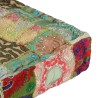 Pouf carré en coton fait à la main 50 x 50 x 12 cm Vert 