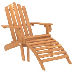 Chaises Adirondack de jardin repose-pieds lot de 2 Bois acacia 