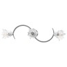 Plafonnier et abat-jour verre transparent 3 ampoules E14 Tulipe 