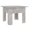 Table basse gris béton 55x55x42 cm bois d'ingénierie 