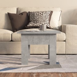 Table basse gris béton 55x55x42 cm bois d'ingénierie 