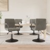 Chaises pivotantes à manger lot de 4 gris clair velours 
