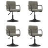 Chaises pivotantes à manger lot de 4 gris clair velours 