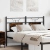 Tête de lit chêne fumé 137 cm bois d'ingénierie et acier 