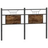 Tête de lit chêne fumé 137 cm bois d'ingénierie et acier 