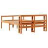 Cadre de lit et tête de lit sans matelas cire marron 120x200 cm 