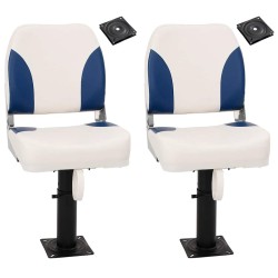 Sièges bateau lot de 2 piédestal hauteur réglable pivotant 360° 