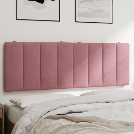 Coussin de tête de lit rose 120 cm velours 