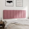 Coussin de tête de lit rose 120 cm velours 