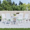 Coussins de chaise lot de 6 motif de feuilles 50x50x3 cm tissu 