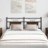 Tête de lit chêne marron 140 cm bois d'ingénierie et acier 