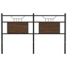 Tête de lit chêne marron 140 cm bois d'ingénierie et acier 