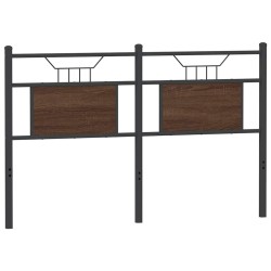 Tête de lit chêne marron 140 cm bois d'ingénierie et acier 