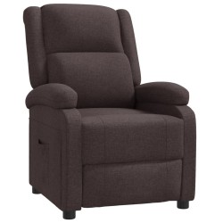 Fauteuil inclinable Marron foncé Tissu 