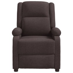 Fauteuil inclinable Marron foncé Tissu 