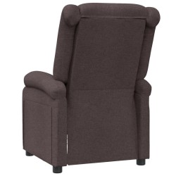 Fauteuil inclinable Marron foncé Tissu 