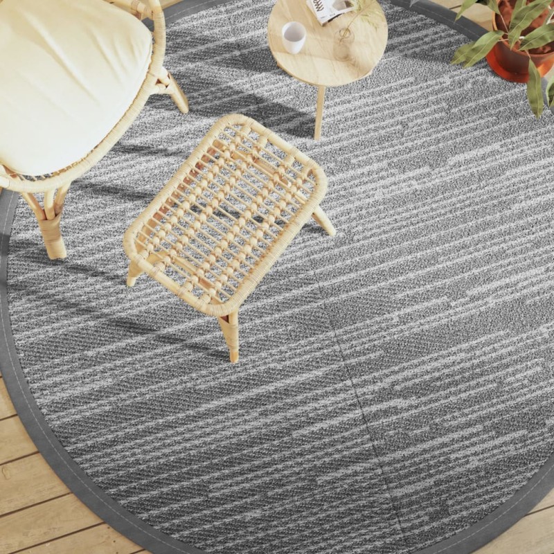 Tapis d'extérieur ARAKIL gris Ø200 cm PP 