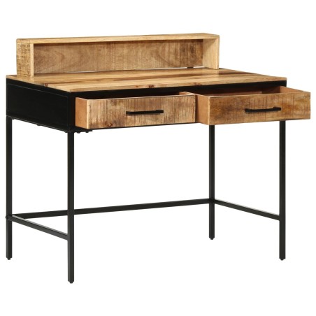 Table console 100x55x75 cm en bois massif brut de mangue 
