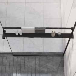 Étagère de douche pour paroi de douche à l'italienne Noir 80 cm 