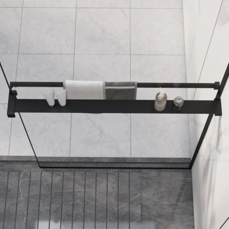 Étagère de douche pour paroi de douche à l'italienne Noir 80 cm 