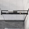 Étagère de douche pour paroi de douche à l'italienne Noir 80 cm 