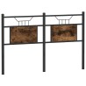 Tête de lit chêne fumé 140 cm bois d'ingénierie et acier 