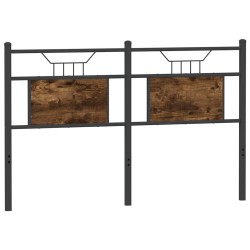 Tête de lit chêne fumé 140 cm bois d'ingénierie et acier 
